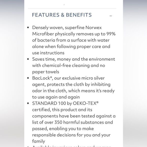 Norwex Kitchen Towel and Kitchen Cloth set of 2 NWT - Picture 8 of 10